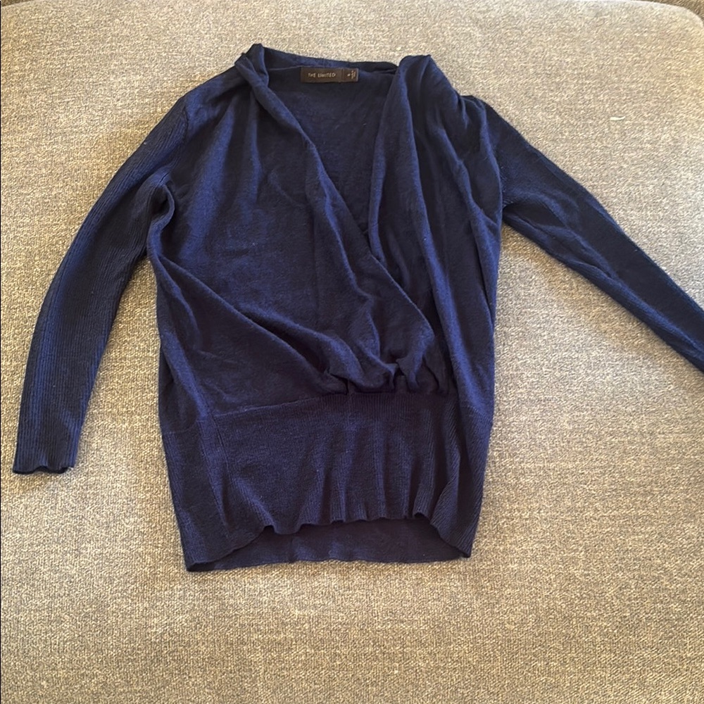Elegant Navy Blue Women's Sweater
